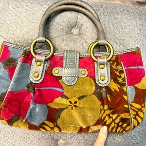 ISABELLA FIORE-Velvet Beaded Handbag